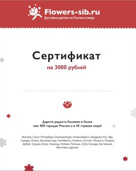 Сертификат на 10000р Flowers-Sib